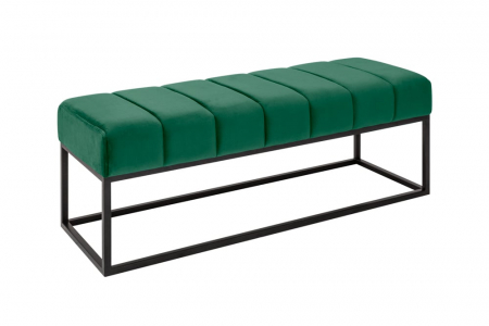 Bănci - Bancă  PETIT BEAUTÉ 108 cm cu cadru negru si tapiterie din catifea