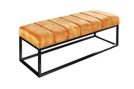 Bănci - Bancă  PETIT BEAUTÉ 108 cm cu cadru negru si tapiterie din catifea