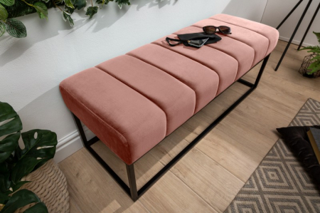 Bancă  PETIT BEAUTÉ 108 cm cu cadru negru si tapiterie din catifea [2]