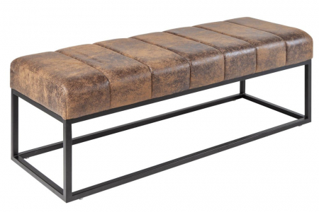 Bănci - Bancă  PETIT BEAUTÉ 108 cm cu cadru negru si tapiterie din microfibra