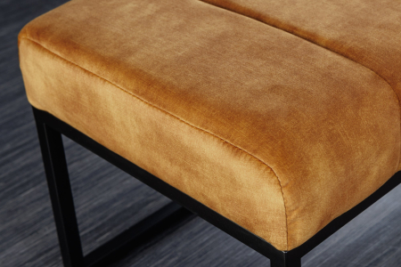 Bancă PETIT BEAUTÉ 110 cm catifea galben muștar [5]