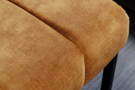 Bancă PETIT BEAUTÉ 110 cm catifea galben muștar [8]