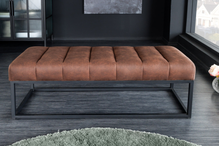 Bancă PETIT BEAUTÉ 110 cm din microfibră, maro antic [3]
