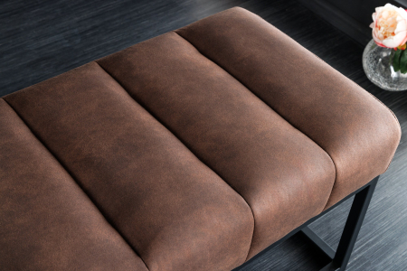 Bancă PETIT BEAUTÉ 110 cm din microfibră, maro antic [6]