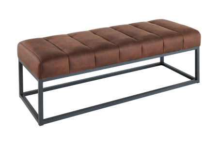 Bănci - Bancă PETIT BEAUTÉ 110 cm din microfibră, maro antic