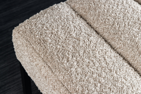 Bancă PETIT BEAUTÉ 110 cm, țesătură bouclé, culoare șampanie-greige [5]