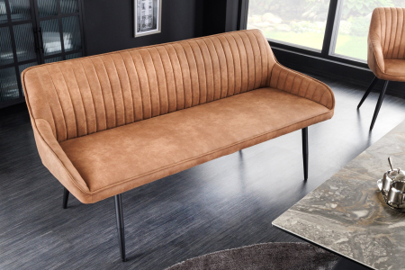 Bancă TURIN 160 cm microfibră maro [2]