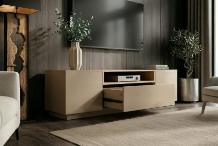 Comodă TV LOFT 160 cm, culoare gri-bej natural [7]