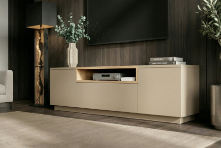 Comodă TV LOFT 160 cm, culoare gri-bej natural [4]
