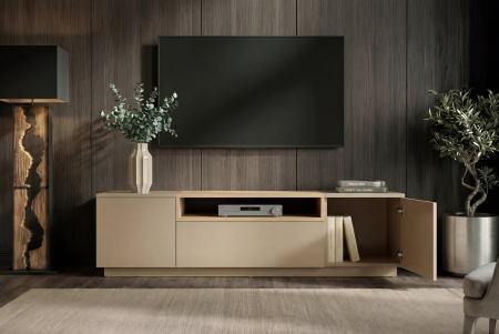 Comodă TV LOFT 160 cm, culoare gri-bej natural [6]