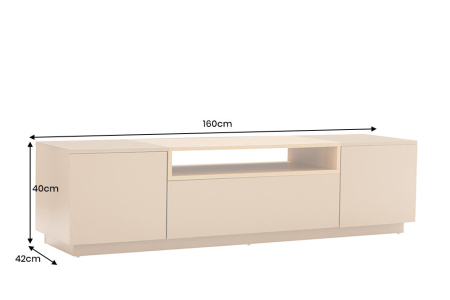 Comodă TV LOFT 160 cm, culoare gri-bej natural [13]
