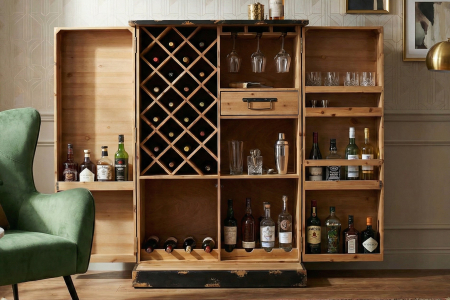 Bar BODEGA 120 cm din lemn de pin natural [2]