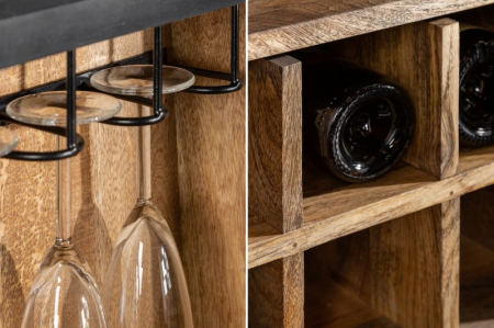 Bar din lemn de mango negru Scorpion 140 cm [5]