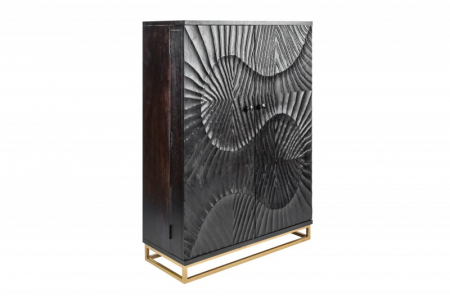 Bufete & Baruri - Bar din lemn de mango negru Scorpion 140 cm