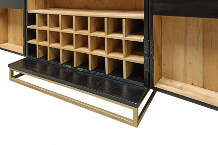 Bar din lemn de mango negru Scorpion 140 cm [11]