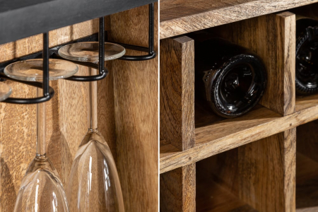 Bar din lemn de mango negru Scorpion 140 cm [9]