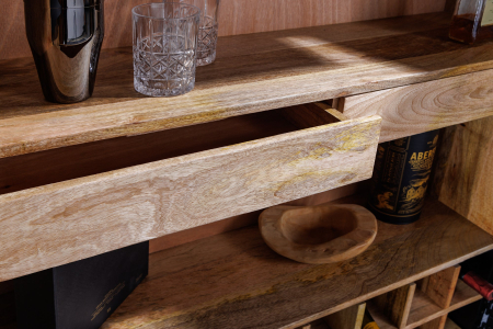 Bar GOLDEN SUNSET din lemn de mango negru, 140 cm [8]