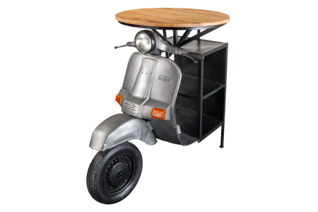 Dining - Bar SCOOTER din otel si lemn de mango, 120 cm