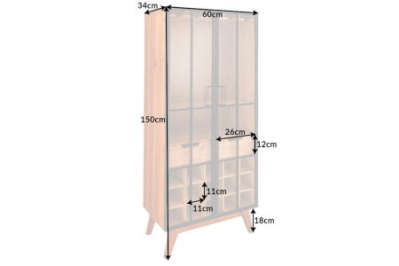 Bar SEVEN SEAS din lemn, 150 cm [9]