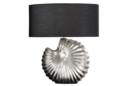 Iluminat - Baza, lampă de masă SHELL argintie, fără abajur