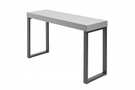 Birou - Birou din MDF gri lucios si metal 120x40 cm