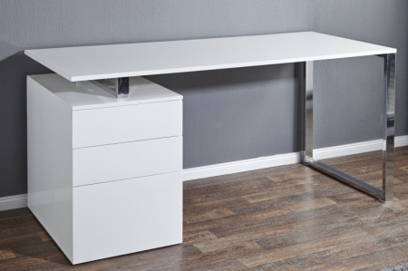 Birou din MDF lucios si metal Compact,160 cm [2]