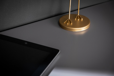 Birou din MDF gri mat si metal 120x40 cm [4]