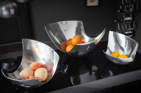 Bol ABSTRACT 35 cm aluminiu argintiu [4]