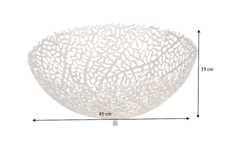 Bol ABSTRACT LEAF 45 cm argintiu [8]