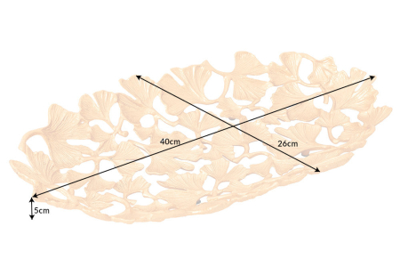 Bol decorativ FRUNZE DE GINKGO 40x26cm auriu [8]