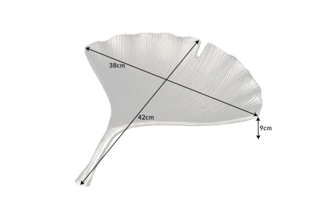 Bol decorativ GINKGO 42 cm argintiu [9]