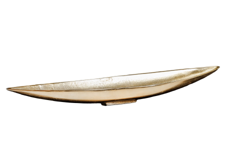 Decorațiuni - Bol decorativ GOLD LEAF 80 cm, aluminiu auriu antic