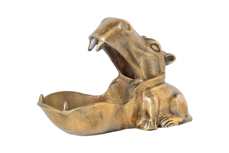 Decorațiuni - Bol decorativ HIPPO 30 cm aluminiu alamă