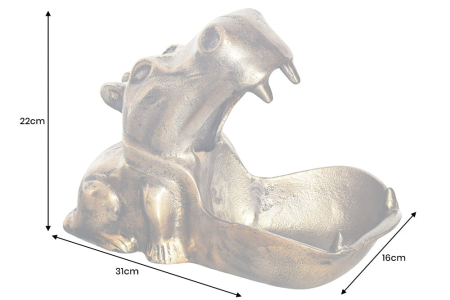 Bol decorativ HIPPO 30 cm aluminiu alamă [10]