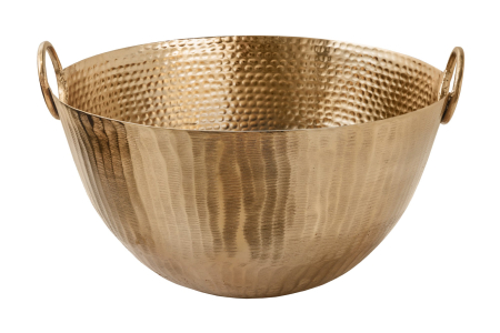 Decorațiuni - Bol decorativ ORIENT 40 cm cu efect de lovituri de ciocan auriu