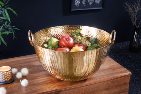Bol decorativ ORIENT 40 cm cu efect de lovituri de ciocan auriu [2]
