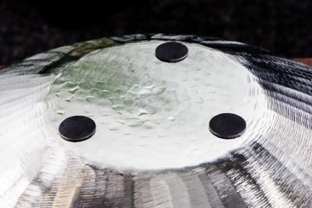 Bol decorativ ORIENT 55 cm cu efect de ciocănit argintiu [7]