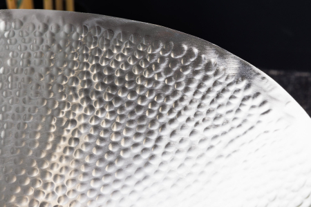 Bol decorativ ORIENT 55 cm cu efect de ciocănit argintiu [6]