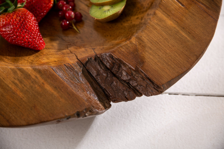 Bol din lemn de rădăcină, 50 cm, lemn de tec natural [5]