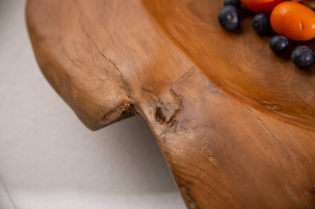 Bol din lemn de rădăcină, 50 cm, lemn de tec natural [6]