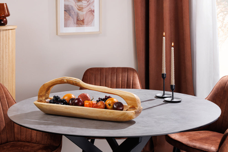 Bol din lemn de tec BALI 60 cm cu mâner [2]