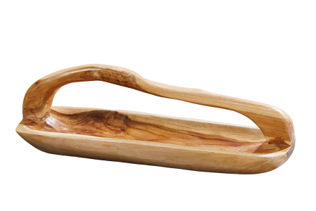 Decorațiuni - Bol din lemn de tec BALI 60 cm cu mâner