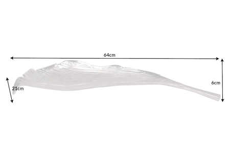 Bol LEAF 64 cm argintiu [8]