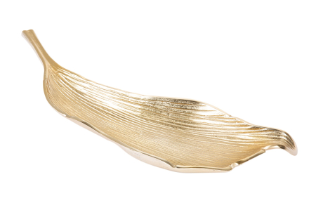 Decorațiuni - Bol LEAF 64 cm auriu
