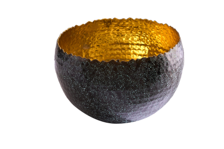 Decorațiuni - Bol ORIENT 24 cm argintiu cu patină