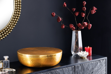 Bol ORIENT cu capac 40 cm aluminiu auriu [3]