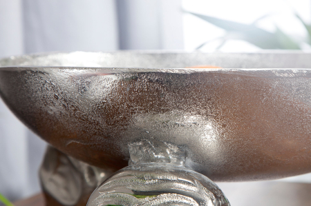 Bol pentru fructe SKULL 35 cm aluminiu argintiu [6]