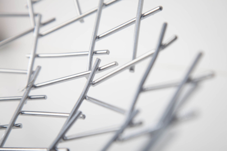 Bol pentru fructe STRUCTURE 45 cm metal argintiu [5]