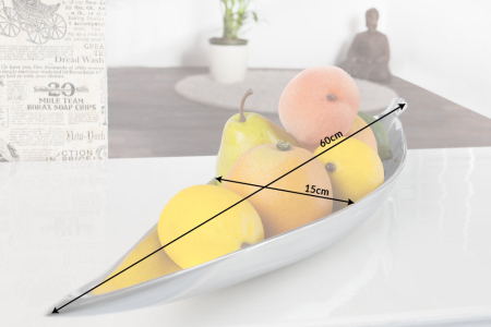 Bol SILVER LEAF 60x15cm argintiu [7]