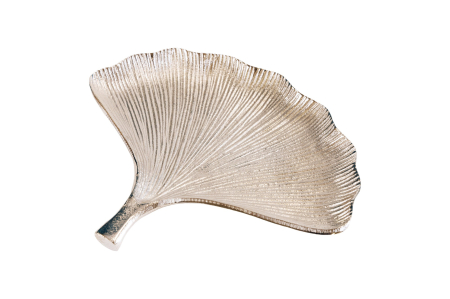 Decorațiuni - Boluri decorative GINKGO set de 3 argintii